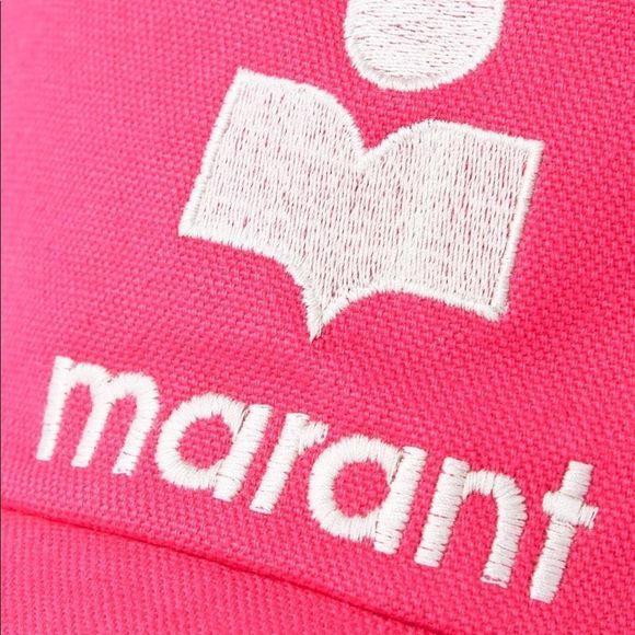 ISABEL MARANT fuschia pink Tyron embroidered cotton-canvas baseball cap - Picture 4 of 10